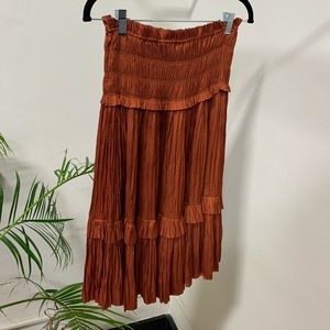 Ulla Johnson Rust Midi Skirt